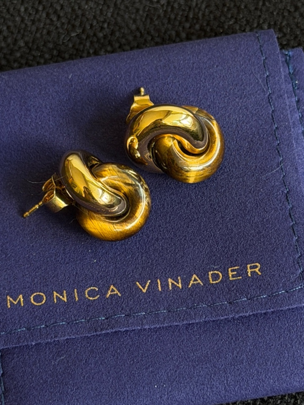 Monica Vinader Kate Young Gemstone Link Stud earrings